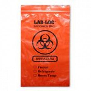 Elkay Plastic Reclosable 3-Wall Specimen Bag - BAG, PLASTIC, SPEC RED, 6X9 - LAB20609ROP