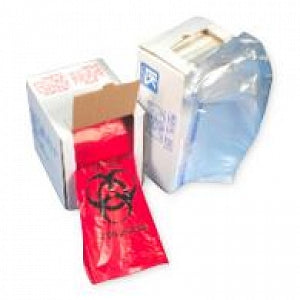 Elkay LD Infectious Waste Liners - BAG, RED, BIOHAZARD, LLDPE, 2 GL, 11X14 - LBOR1114RE