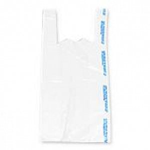 Elkay Plastronic T-Shirt Bags - BAG, WHITE, T-SHIRT, 0.6 MIL, 8X5X18 - CT1318W