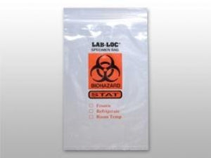 Elkay Plastics Specimen Transfer Bag (STAT) - Specimen Transfer Bag, 6" x 9", 2 Mil, 3-Wall, Zip - LAB20609STAT