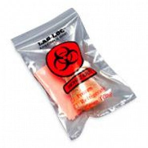 Elkay Plastics Reclosable 3-Wall Specimen Transfer Bags - Reclosable Specimen Transfer Bag with Biohazard Symbol, 3-Wall, 2 Mil Thickness, 8 x 10 - LAB20810