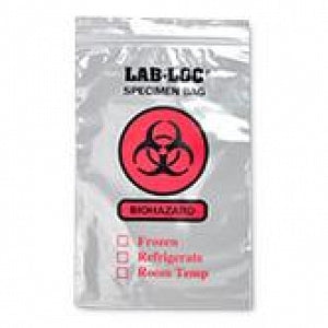 Elkay Plastics Reclosable 2-Wall Specimen Transfer Bag - Reclosable Specimen Bag with Biohazard Symbol, 2-Wall, 2 mil Thickness, 6 x 9 - LAB220609