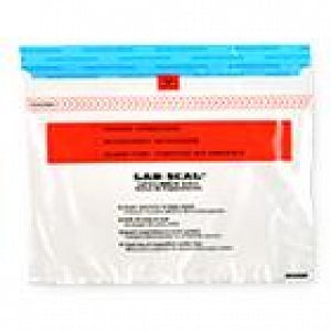 Elkay Plastics Lab Seal Tamper-Evident Specimen Bags - Lab Loc Tamper-Evident Specimen Bag with Removable Biohazard Symbol, 3-Wall Construction, 10" x 10", Clear - LABA1010B