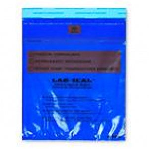 Elkay Plastics Lab Seal Tamper-Evident Specimen Bags - Lab Loc Tamper-Evident Specimen Bag with Removable Biohazard Symbol, 3-Wall Construction, 6" x 10", Blue Tint - LABA610BL