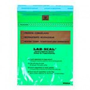 Elkay Plastics Lab Seal Tamper-Evident Specimen Bags - Lab Loc Tamper-Evident Specimen Bag with Removable Biohazard Symbol, 3-Wall Construction, 6" x 10", Green Tint - LABA610GR