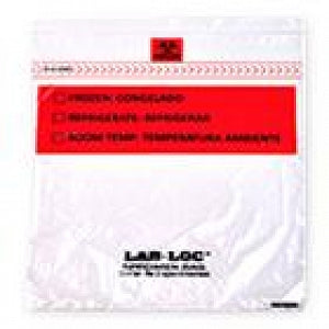 Elkay Plastics Lab Loc Biohazard Specimen Bags - Lab Loc Resealable Specimen Bag with Removable Biohazard Symbol, 3-Wall Construction, 12" x 15", Clear - LABZ1215B