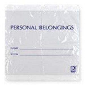 Elkay Plastics Personal Belonging Bags - BAG, PATIENT BELONGINGS, WHT, XL, DS, 25X - PB25263DW