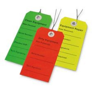 Elkay Equipment Tags - TAG, CLEAN EQUIPMENT, GREEN, 2.3125 X 4.75 - TCEG