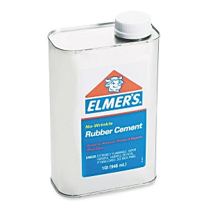 Elmer Repositionable Rubber Cement Adhesive - Rubber Cement, Repositionable, 1 qt. - 233