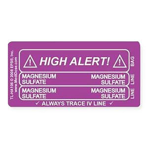 EPS Line Tracing Labels - Line-Tracing Magnesium Sulfate - TL-HA106