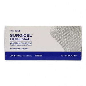 Ethicon Surgicel Absorbable Hemostat - HEMOSTAT, ABSORBABLE, SURGI, STRL, 2X14, VA - 1951