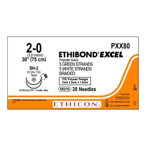 Ethicon Ethibond-Excel Sutures - SUTURE, ETHIBND-EXCL, G / W, 2/0, 10-30, SH-2VA - PXX80