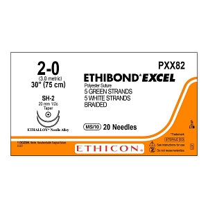 Ethicon Ethibond-Excel Sutures - SUTURE, ETHIBND-EXCL, G / W, 2/0, 10-30, SH2, VA - PXX82