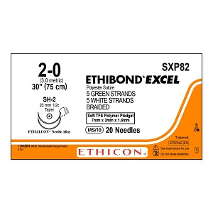 Ethicon Ethibond-Excel Sutures - SUTURE, ETHIBND-EXCL, G / W, 2/0, 10-30, SH2, VA - SXP82