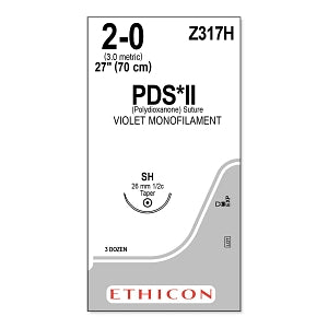 Ethicon PDS II Violet Sutures - SUTURE, 2/0 27 PDS II VIO MONO SH, VA - Z317H