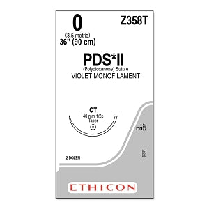 Ethicon PDS II Violet Sutures - SUTURE, 0 36 PDS II VIO MONO CT, VA - Z358T