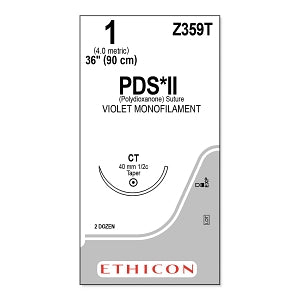 Ethicon PDS II Violet Sutures - SUTURE, 1 36 PDS II VIO MONO CT, VA - Z359T