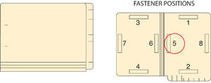 Barkley Match End Tab Folder 2-Ply End Tab Fastener Position #5 250/Case