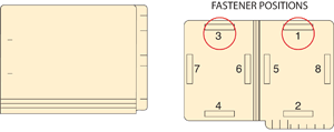 Barkley Match End Tab Folder 2-Ply End Tab Fastener Position &#35;1 & #3 250/Case