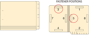 Barkley Match End Tab Folder 2-Ply End Tab Fastener Position #3 & #5 50/Box