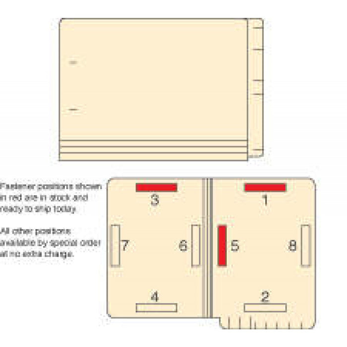 Filepro End Tab Folder Fas# 1 11Pt Manila Flush Front 12-1/4"X9-1/2" 2Ply 250 Per Case