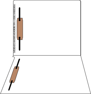 Kardex Compatible End Tab Folder 2-Ply Top And Side 11 3/4" X 9 1/2" 50/Box