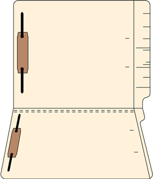 Barkley Match End Tab Folder 2-Ply End Tab Fastener Position &#35;1 & #3 50/Box