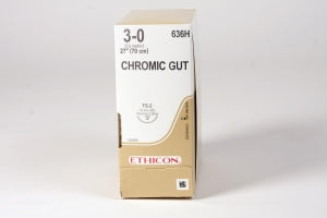 Ethicon Ultima Spatula Chromic Gut Absorbable Sutures - Chromic Gut Suture, CS175-8 Needle, Size 7/0, 18" - 1745G