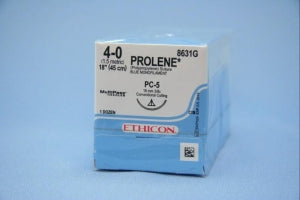 Ethicon PROLENE Precision Cosmetic Sutures - Prolene Monofilament Suture, Blue, Suture Size 4-0, Length 18", PC-5 Needle - 8631G