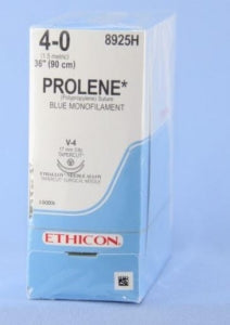 Ethicon Tapercut Prolene Non-Absorbable Sutures - SUTURE, PROLENE, MONO, BLUE, 4/0, 36", V-4 - 8925H