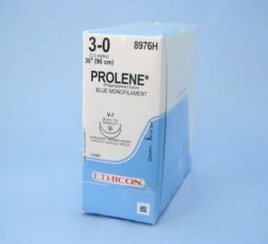 Ethicon Tapercut Prolene Non-Absorbable Sutures - SUTURE, PROLENE, MONO, BLUE, 3/0, 36", V-7 - 8976H