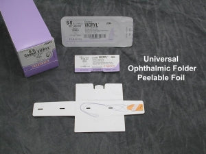 Ethicon Coated Vicryl Plus Sutures - Coated Vicryl Suture, Violet Monofilament, Size 10-0, 12", with VAS100-4 Needle, D-Special - D7329