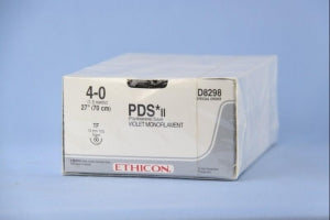 Ethicon PDS-II Sutures - PDS-II Absorbable Suture, Violet Monofilament, Size 4-0, 27", TF Needle, D-Special - D8298