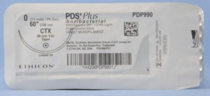 Ethicon PDS-II Sutures - PDS-II Absorbable Suture, Violet Monofilament, Size 18", Double Arm, CTX Needle - D9586