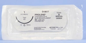 Ethicon Prolene Blue Needled Sutures - 1 x 60" Prolene Blue Sutures with CT Taperpoint Needle, 1 - D9617