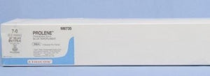 Ethicon Everpoint Prolene Non-Absorbable Sutures - Prolene Suture, Blue Monofilament, Size 7-0, 4 x 24", Double Arm, BV175-6 Needle - EPM8735