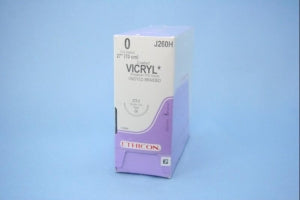 Ethicon Taper Point Vicryl Synthetic Absorbable Sutures - Undyed Coated Vicryl 0 CT-1 27" Suture - J260H