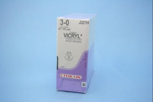 Ethicon Taper Point Vicryl Synthetic Absorbable Sutures - Violet Coated Vicryl 3-0 CT-3 27" Suture - J327H