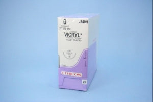 Ethicon Taper Point Vicryl Synthetic Absorbable Sutures - Violet Coated Vicryl 0 CT-1 27" Suture - J340H