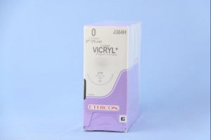 Ethicon Taper Point Vicryl Synthetic Absorbable Sutures - Violet Coated Vicryl 0 CTX 27" Suture - J364H