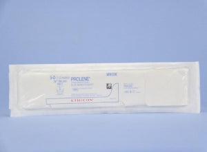 Ethicon Prolene Sutures with Hemo-Seal - PROLENE Polypropylene Monofilament Suture, Blue, RB-1 Needle, Double-Armed, Size 5-0, 4"-36" - M8556