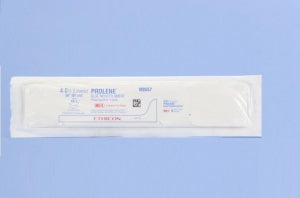 Ethicon Prolene Sutures with Hemo-Seal - PROLENE Polypropylene Monofilament Suture, Blue, RB-1 Needle, Double-Armed, Size 4-0, 4"-36" - M8557