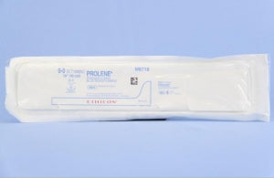 Ethicon Prolene Sutures with Hemo-Seal - PROLENE Polypropylene Monofilament Suture, Blue, C-1 Needle, Double-Armed, Size 6-0, 4"-18" - M8718