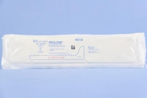 Ethicon Prolene Sutures with Hemo-Seal - PROLENE Polypropylene Monofilament Suture, Blue, BV130-5 Needle, Double-Armed, Size 8-0, 4"-18" - M8730