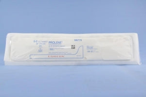 Ethicon Prolene Sutures with Hemo-Seal - PROLENE Polypropylene Monofilament Suture, Blue, BV Needle, Double-Armed, Size 6-0, 4"-30" - M8776