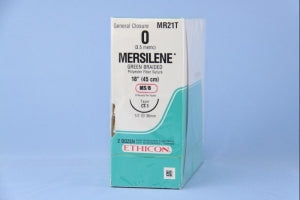 Ethicon Taper Point Mersilene Sutures - Mersilene Suture, 18", Green, CT-1 Needle, Size 0 - MR21T