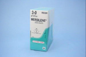 Ethicon Taper Point Mersilene Sutures - Mersilene Suture, 30", Green, SH Needle, Size 3/0 - R832H