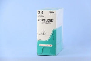 Ethicon Taper Point Mersilene Sutures - Mersilene Suture, 30", Green, SH Needle, Size 2/0 - R833H