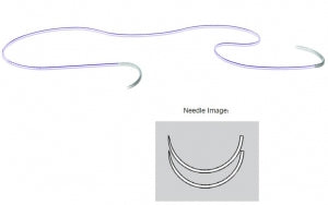 Ethicon Stratafix Knotless Tissue Control Devices - Stratafix Spiral PDO Suture, Violet, Size 1, 14 cm x 14 cm, with Double Armed CT-1 Needles, 36 mm - SXPD2B401