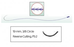 Ethicon Stratafix PDS Wound Closure System - Stratafix Spiral PDS Suture, Violet, Size 3-0, 45 cm, PS-2 Needle - SXPP1B105